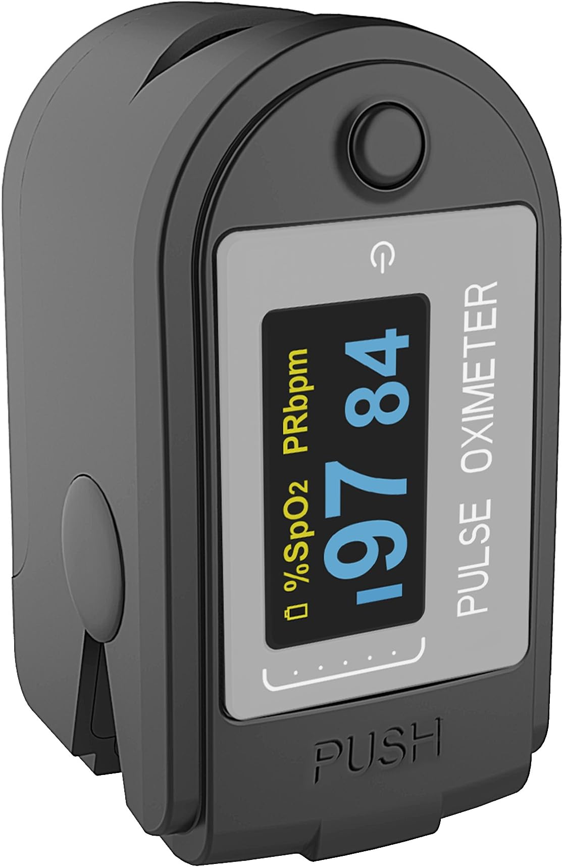 Concord Health Supply EAD Pro Bluetooth Fingertip Pulse Oximeter Monitor, Memory Stores SpO2 and PR Spot Checks, Steps and Calories, Included Lanyard, Carrying Case, Silicon Cover and Batteries