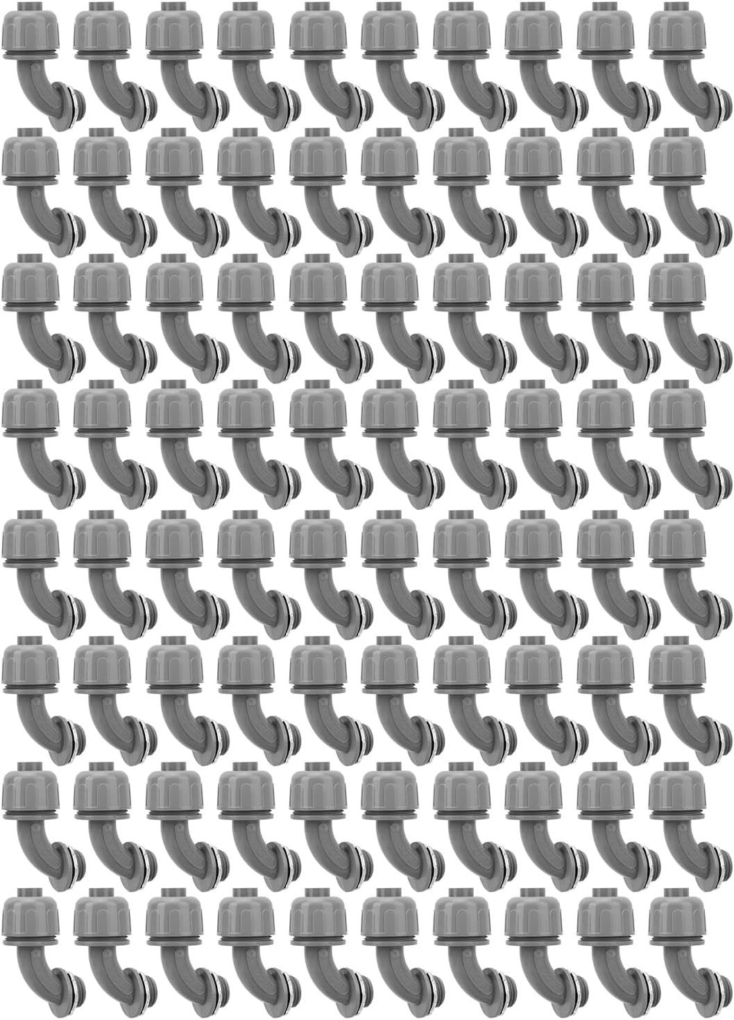 90 Degree PVC Liquid Tight Connector, Excellent Material, Easy Installation, Compact & Portable, Suitable for HVAC Equipment, Motors, Outdoor Lighting