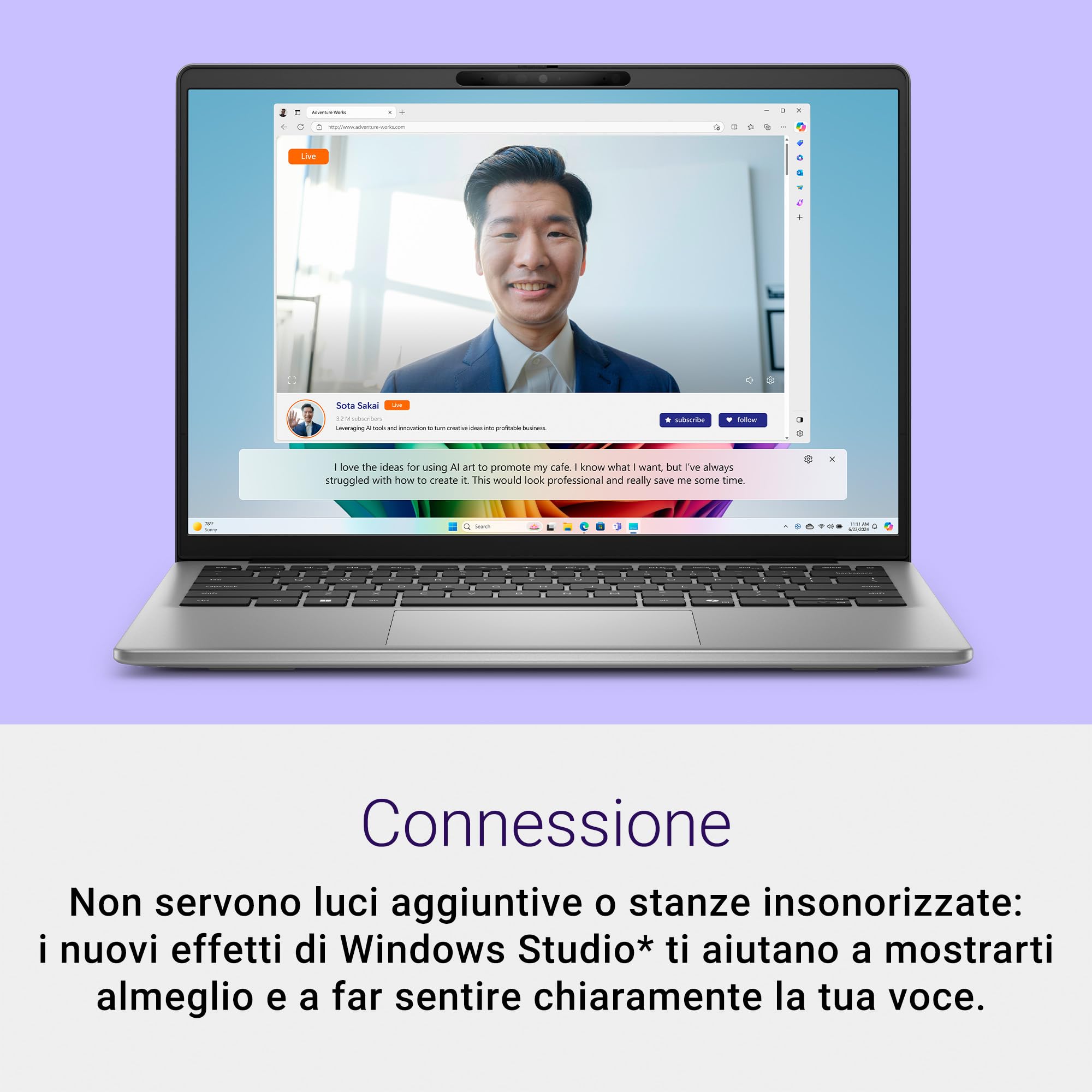 Dell Inspiron 14 (5441) Copilot+ PC Laptop 14" FHD+ 60 Hz, Snapdragon X Plus, Qualcomm Adreno, 16GB RAM, 512GB SSD, Windows 11 Home, Tastiera retroilluminata italiana - Titan Grey