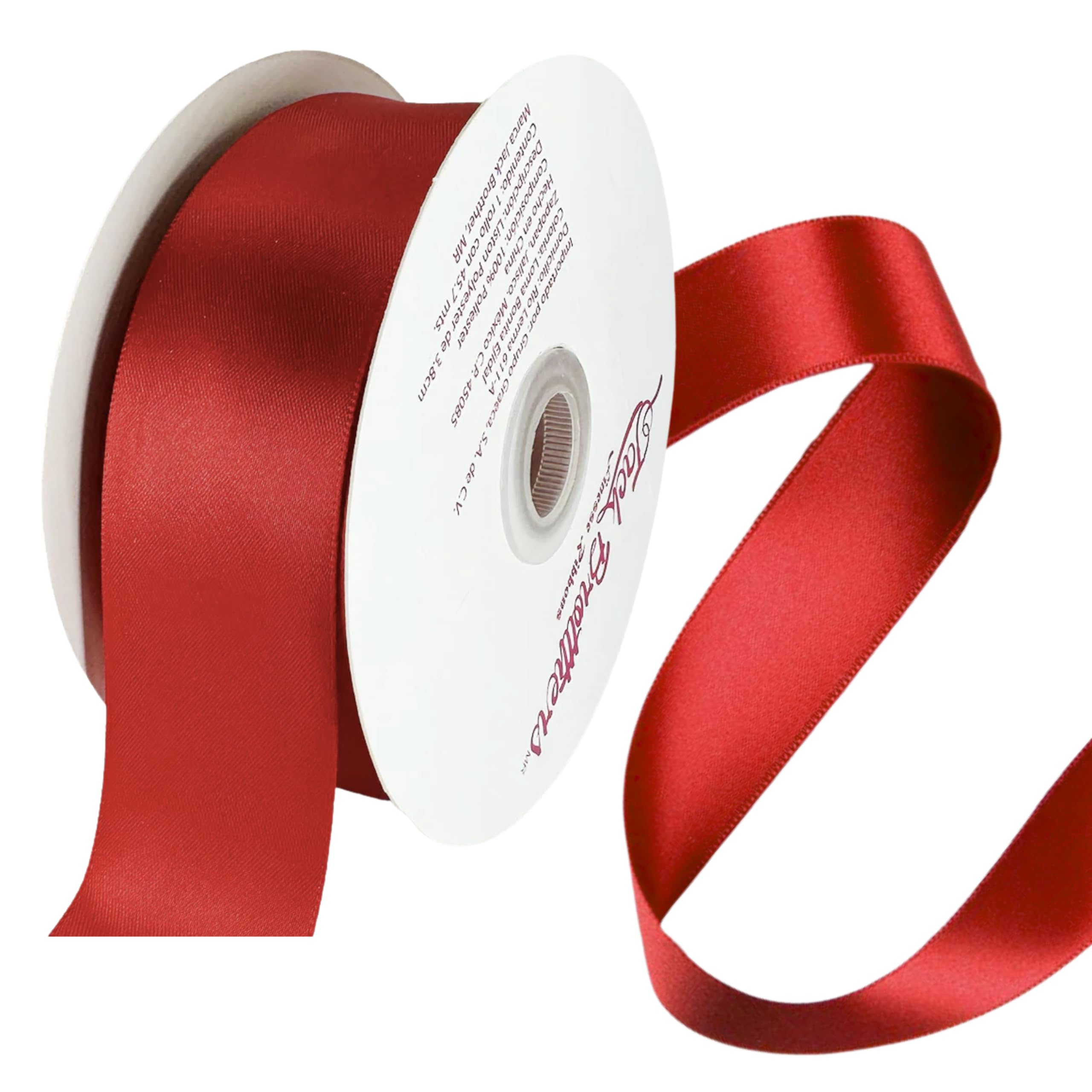 Rollo Listón Rojo De Tela Satinado 3.8cm Ancho y 45 Metros  display picture 1