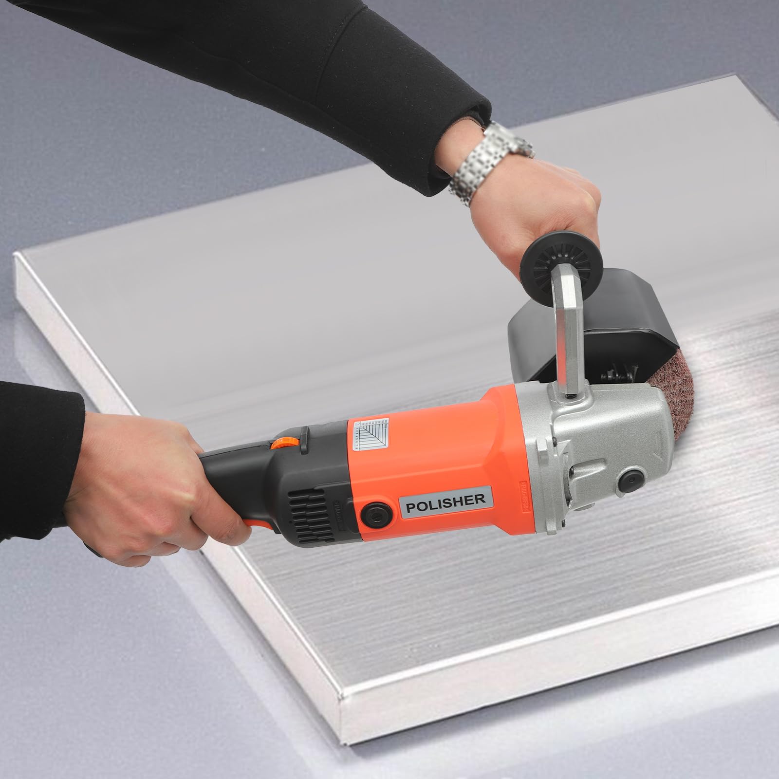 Macchina satinante, levigatrice a spazzola da 1400 W, 600-3600 RPM levigatrice multiuso per lucidatura, levigatura e strutturazione