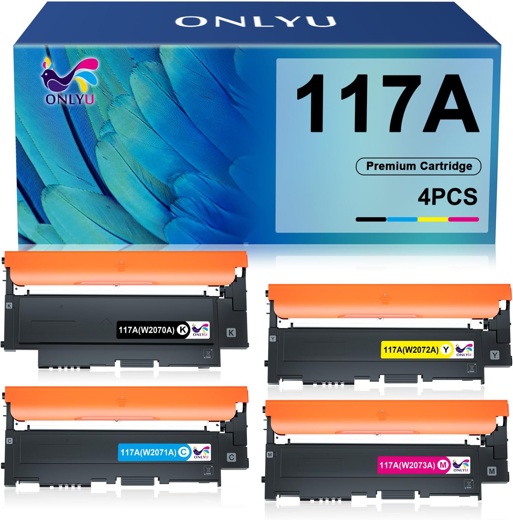 117A Compatible with HP Toner Colour Laser MFP 179fwg 117A Set 178nwg 179fnw 150a 150nw W2070A W2071A W2072A (Black Cyan Yellow Magenta)