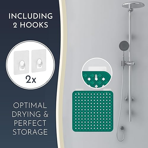 Miniatura 4 de Homerella® Alfombrilla de Ducha Antideslizante Antimoho, Alfombrillas de Ducha Antideslizantes para Interior de Cabina de Ducha Alfombrilla Verde
