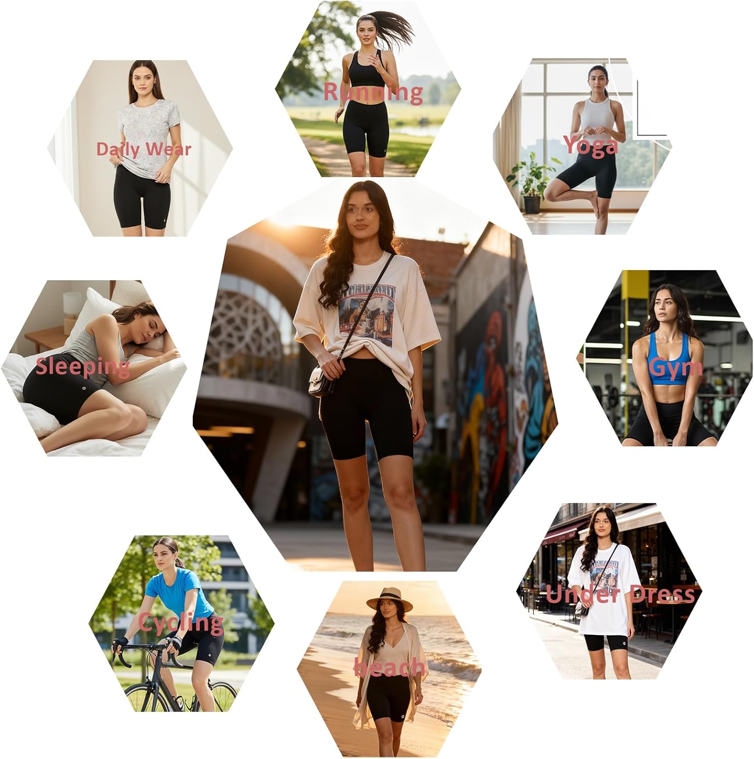 EVA & JOY Women’s Lounge Shorts Soft Cotton Blend Gym, Training Wear, Workout & Yoga Shorts with Stretchy Comfortable Fit - Image 9