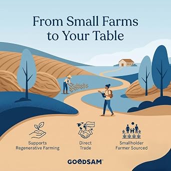 GoodSAM Small Farms - Organic Raw Walnut Halves & Pieces - 8oz Pouch - Single Origin - Sourced from Regenerative Farms