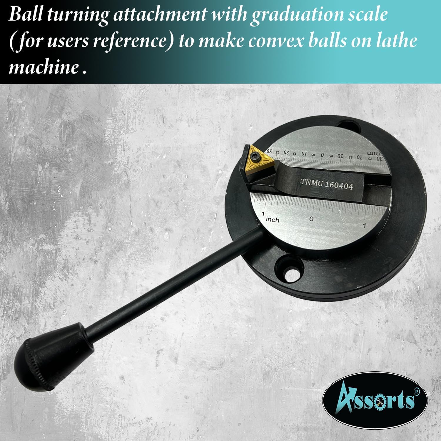 Ball Turning Attachment For Lathe-Turns Round Convex Metal-Sphere Radius ball turning