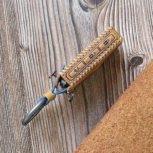 Miniatura 6 de HIBEYO Funda de cuero para llavero inteligente compatible con Volvo XC40 XC60 XC90 S90 V90 Funda para llavero de automóvil, entrada remota sin