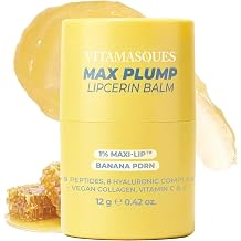 Vitamasques Honey Lipcerin Balm, Banana PDRN with 1% Maxi-LipTM, 8hr Long-Lasting Moisture, Stocking Stuffers - 0.42 oz,