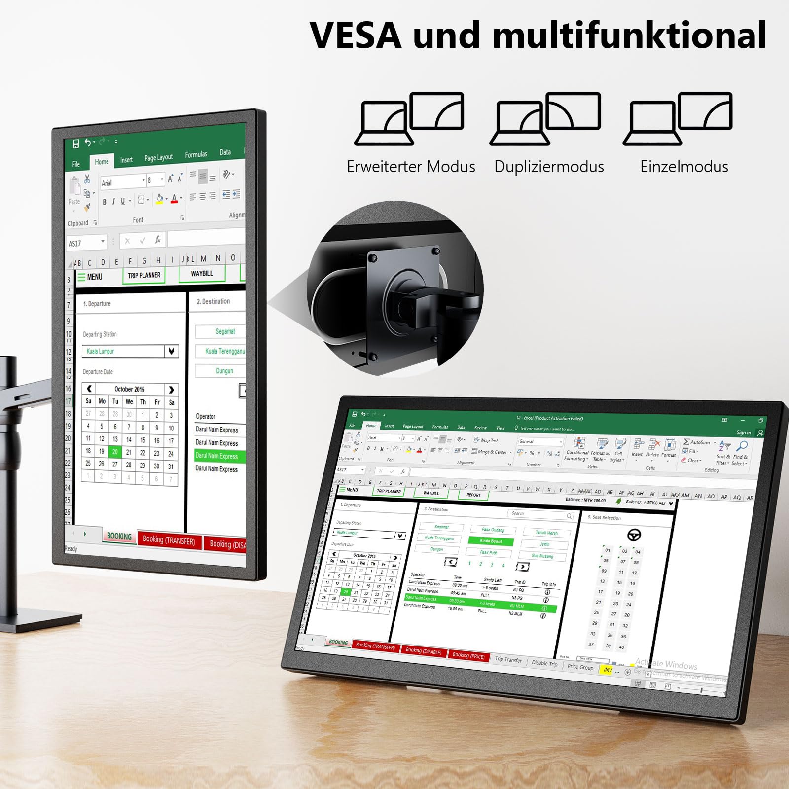21,5 Zoll FHD Monitor 1080P 75Hz Bildschirm mit HDMI USB-C, VESA Halterung, Eingebaute Lautsprecher, Blaulichtfilter für PC Laptop Gaming Homeoffice