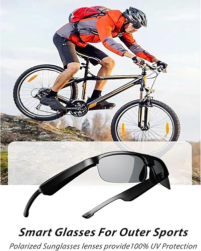 Miniatura 2 de Lentes inteligentes, lentes de sol polarizados Bluetooth con micrófono y altavoces integrados, oreja abierta, asistente de voz, protección UV (LV-M6