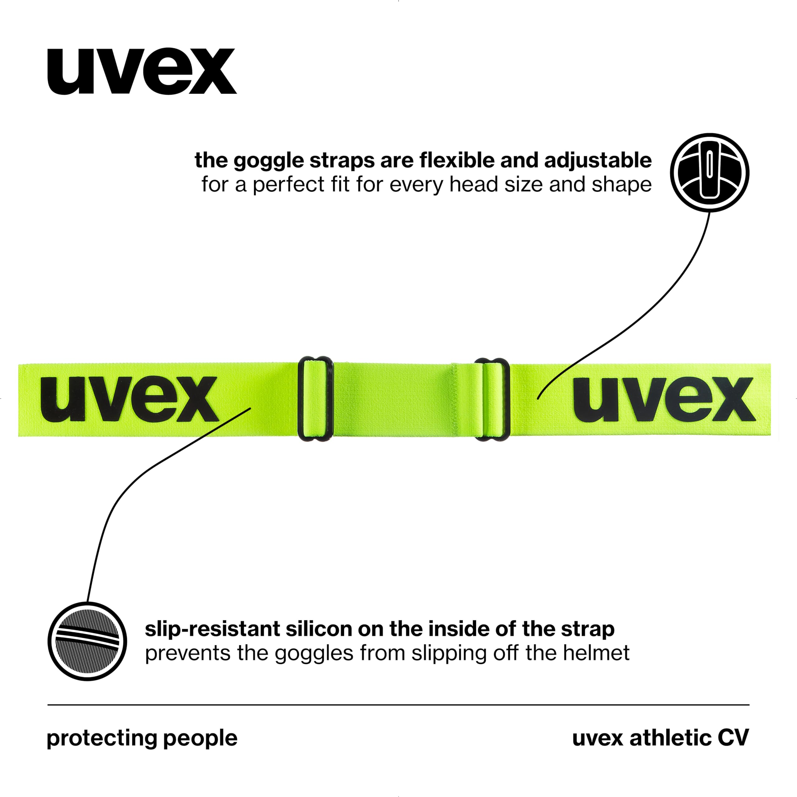 Maschera Da Bici Uvex Athletic - Unisex - Antiappannamento - Nero/trasparente - Foto 8