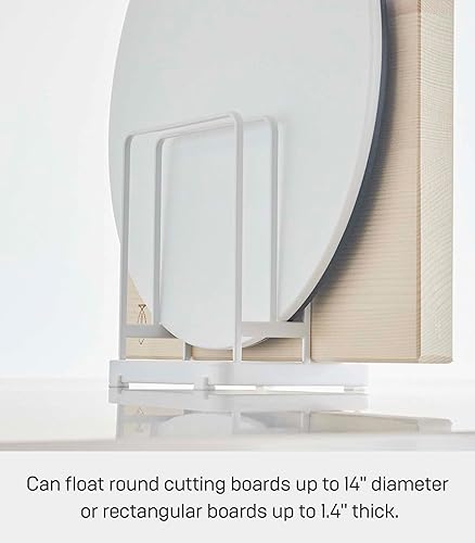 Miniatura 5 de Yamazaki Casa Torre Soporte de almacenamiento de soporte de tabla de cortar para tablas de cortar redondas y rectangulares - acero
