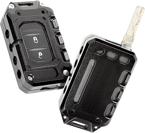 JeCar Funda para llavero para Jeep Wrangler JL JLU Gladiator JT 2018-2024 (negro)