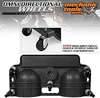 Vista 4 de M-AUTO Rodilleras Deslizantes con Ruedas, Rodilleras Duraderas con Ruedas Giratorias de 360 Grados Completos y Bandeja de Herramientas, Almohadillas