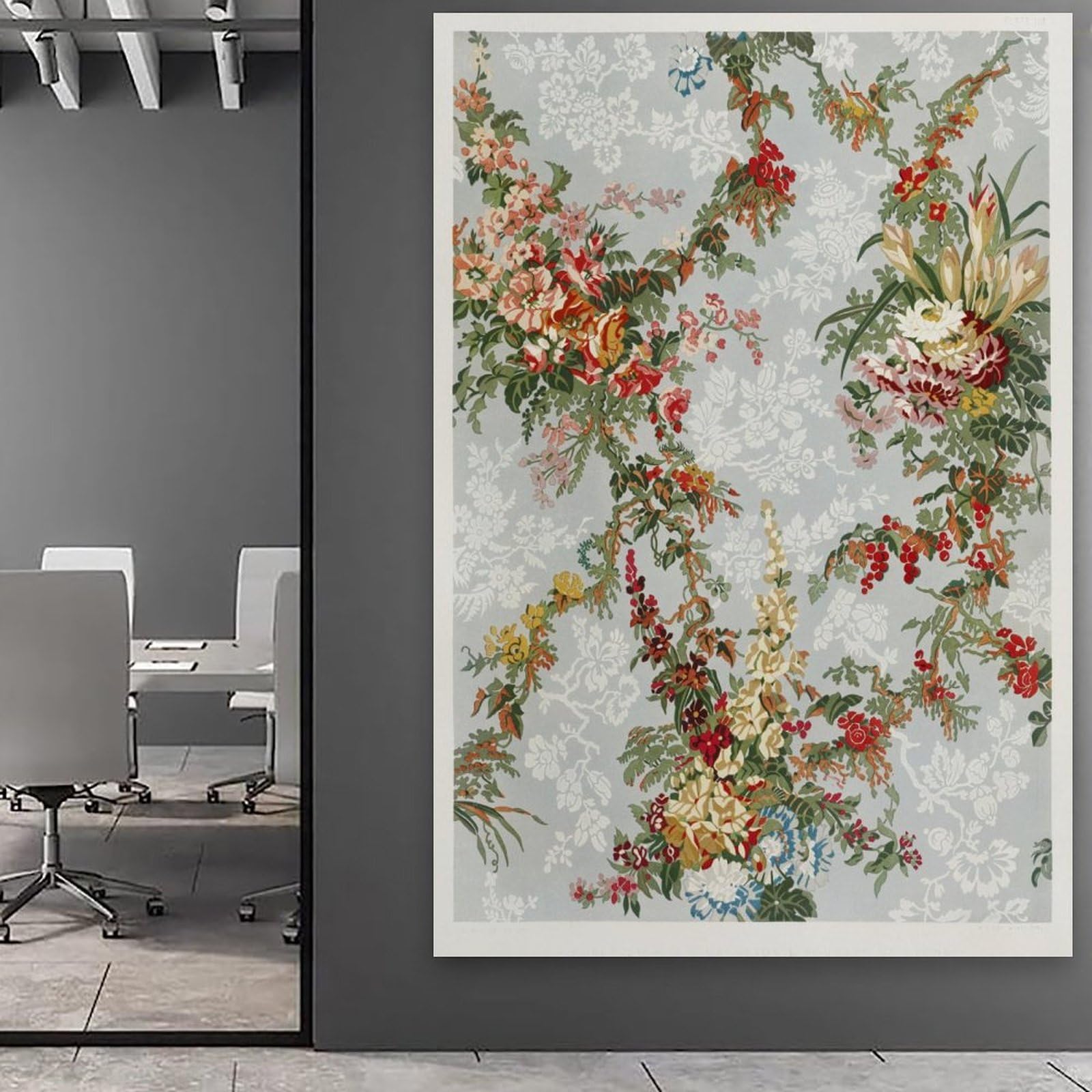 Generisch Pintura de seda figurada por Sir Matthew Digby Wyatt Póster moderno, impresiones decorativas, decoraciones de pared estéticas, decoraciones de pared para la sala de estar, impresiones