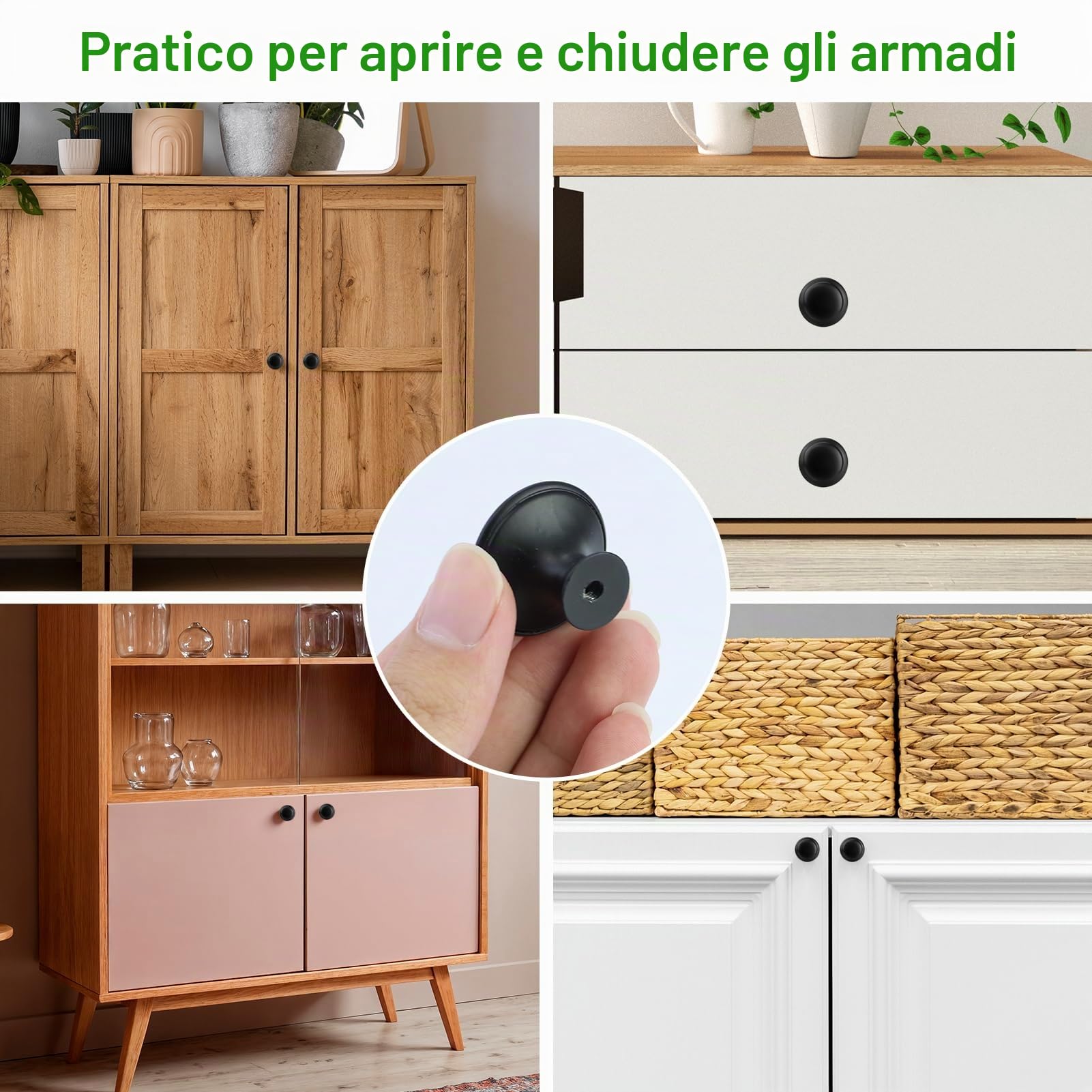 12 Pezzi Pomelli Mobili Vintage Eleganti in acciaio inox con Viti, 27 x 21 mm Rotondi Nero antico Tieni mano,Ante Mobili,Pomelli Neri Tieni mano in Lega, per Cassetti,Armadio