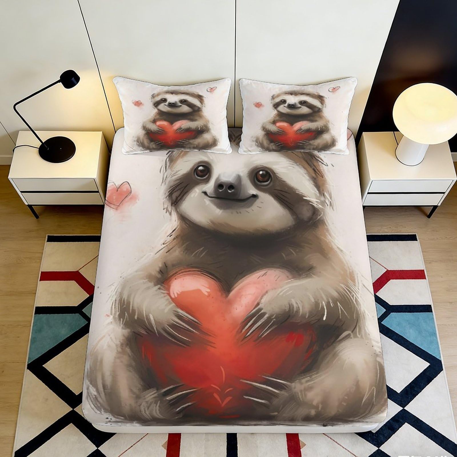 3D Printed Sakura Fitted Sheet Microfiber Deep Pocket Non-Slip Bedding Sakura Mattress Fitted Cover Machine Washable 200x200x25cm