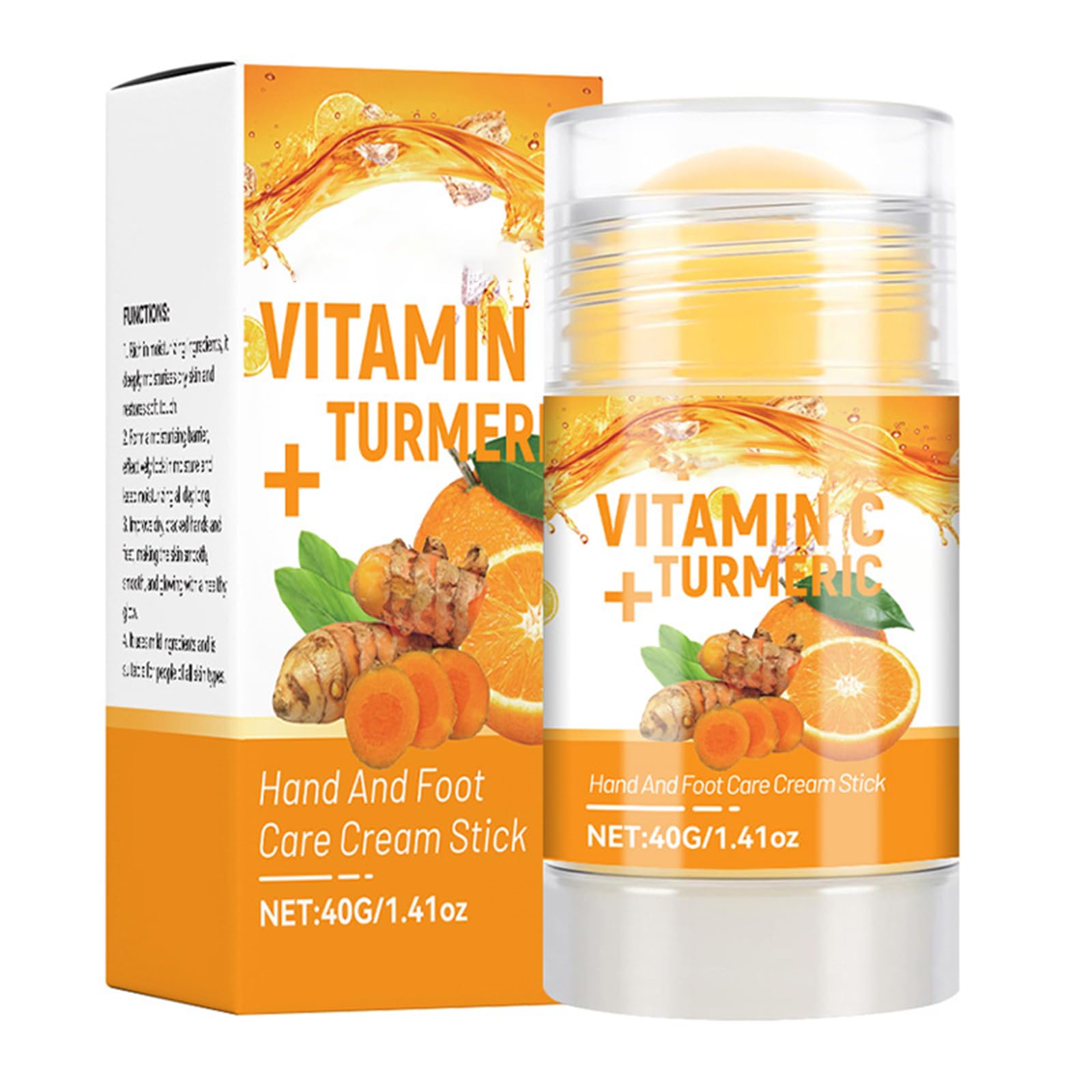 Turmeric Foot Cream for Hard Skin Cracked Heel Repair Cream, Moisturising Stick for Dry Feet & Hands