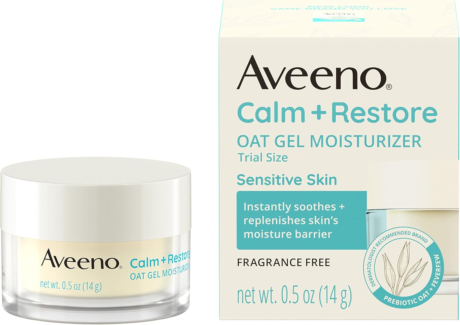 Aveeno Calm + Restore Oat Gel Facial Moisturizer for Sensitive Skin