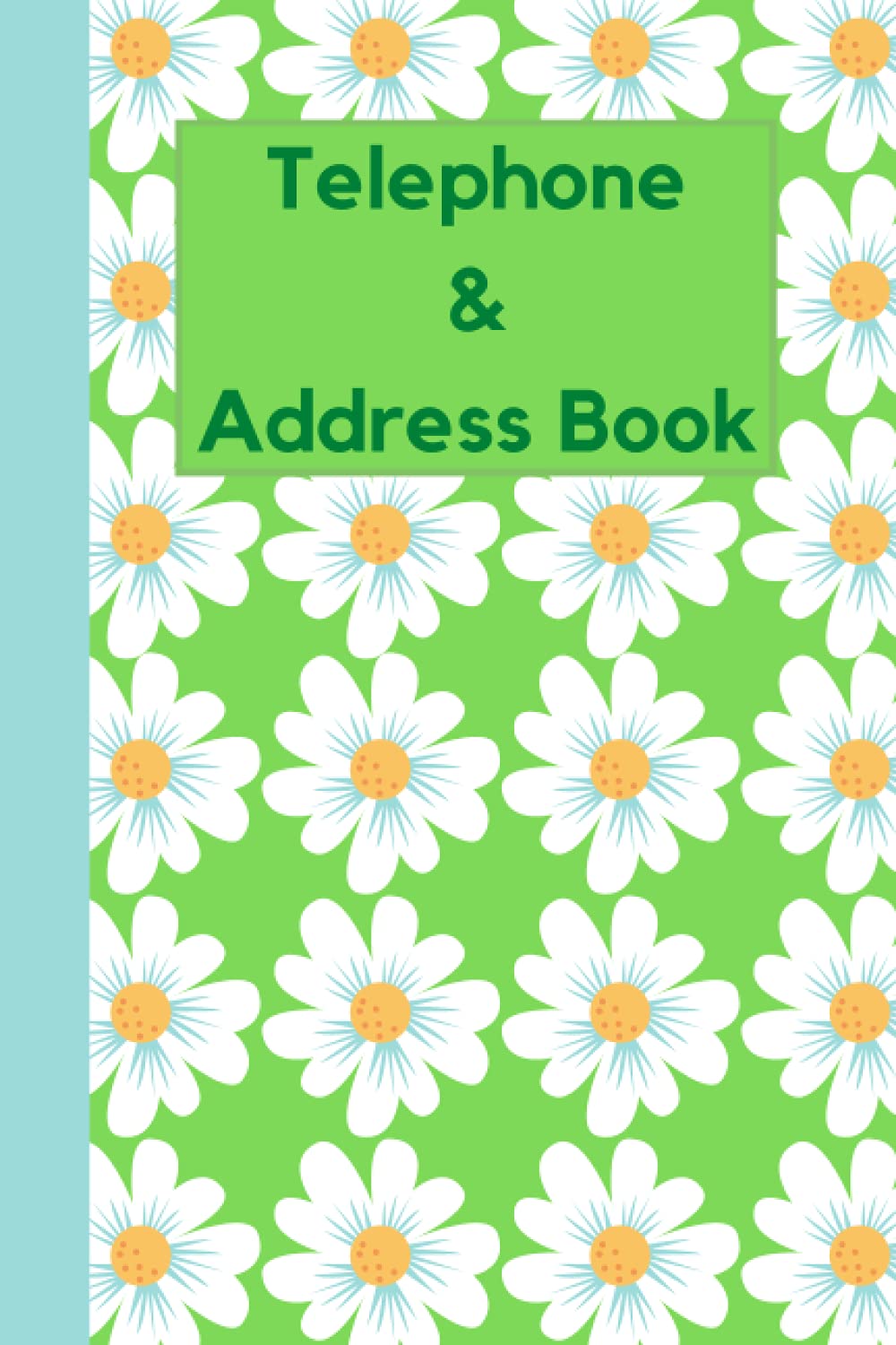 Telephone and Address Book: Flowery Design, Space for up to 100 Contacts, Name, Address, Phone numbers and Email