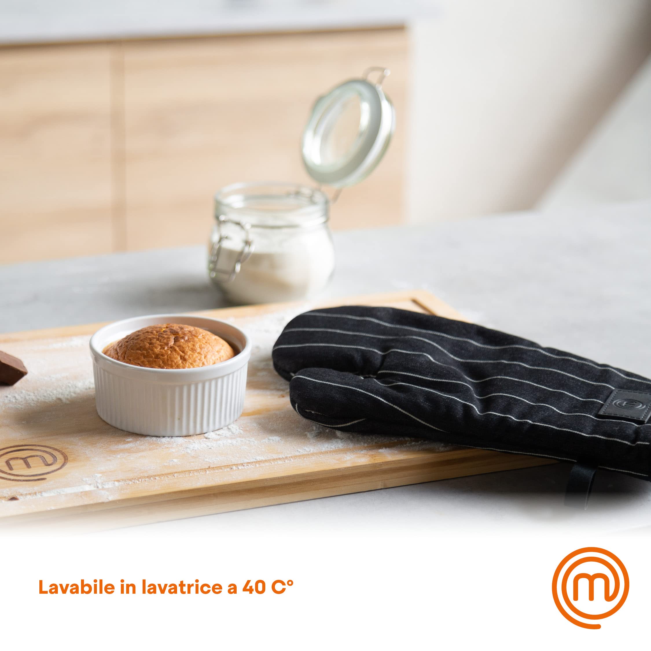 Gant De Four Lacor Milan 30cm | Résistant Haute Température | Manches Longues | Sangle Accrocheuse