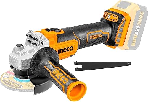 Ingco 20V Lithium-Ion Solo Cordless Angle Grinder