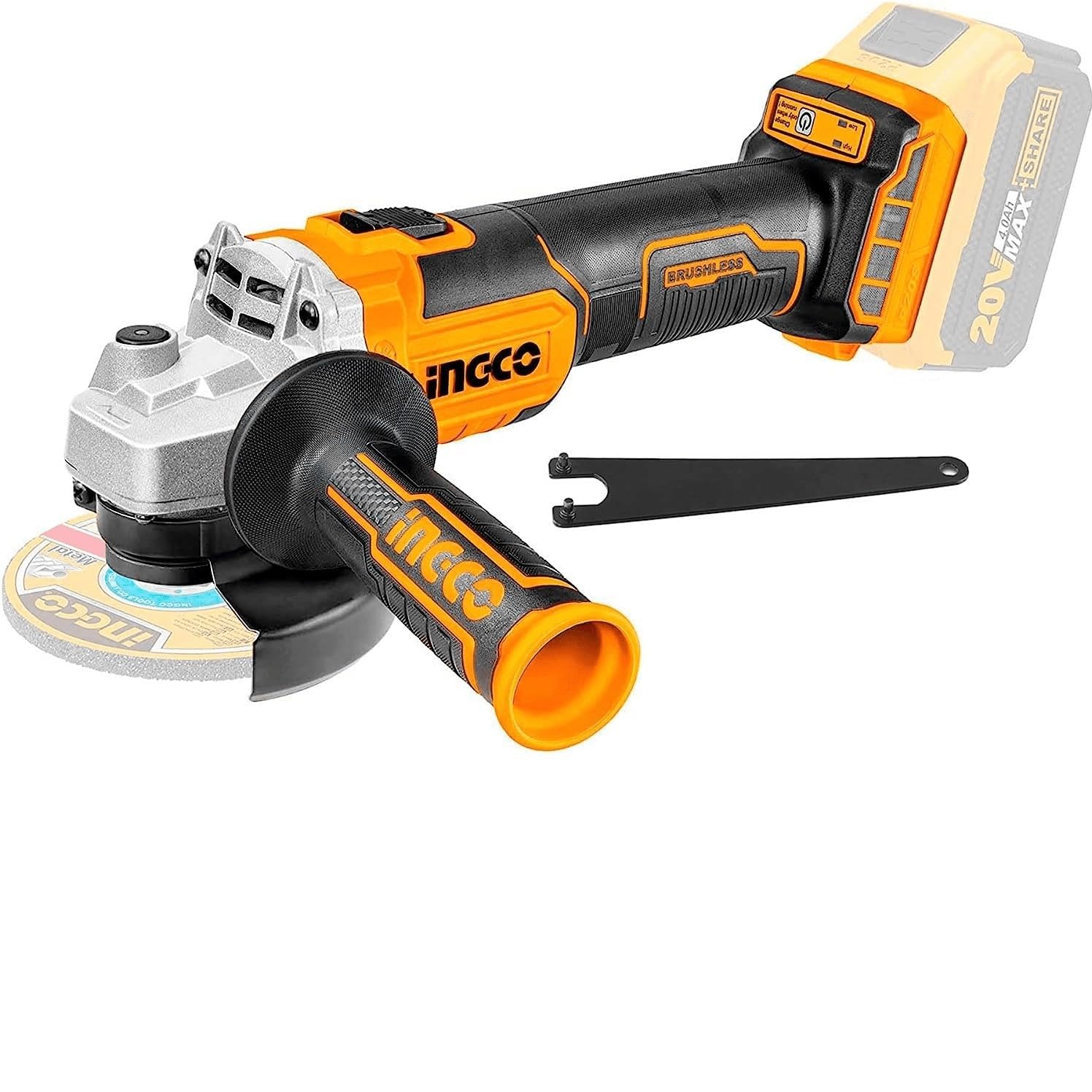 IngcoCordless Brushless Angle Grinder 20V CAGLI2011582