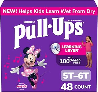 Pull-Ups Girls' Potty Training Pants, Size 5T-6T, 48 Count