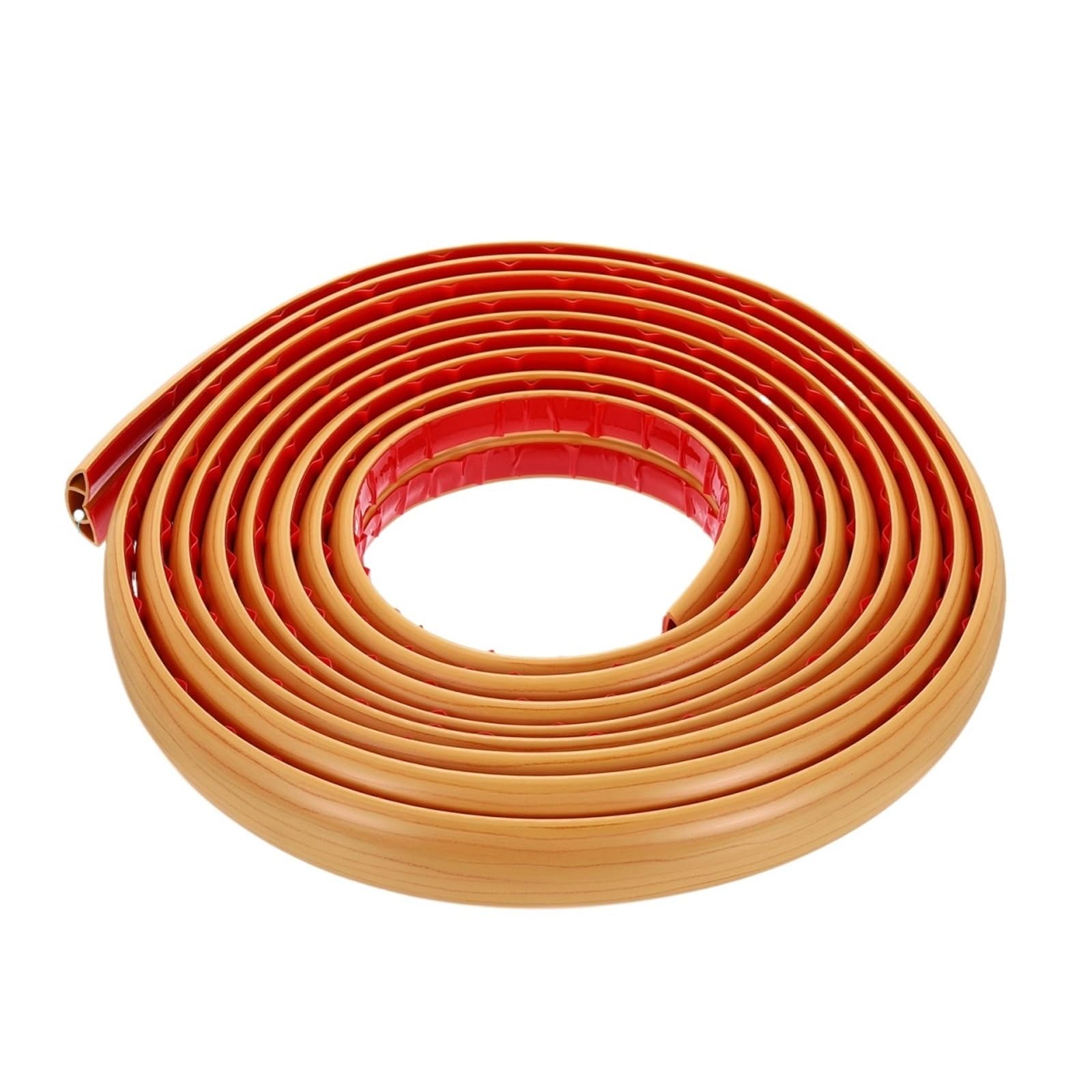 Canalina Passacavi Adesiva Copricavo autoadesivo da pavimento 1/3/6 metri, 0,5" L x,3" A, for la protezione della gestione dei cavi(6m Light Brown Wood)