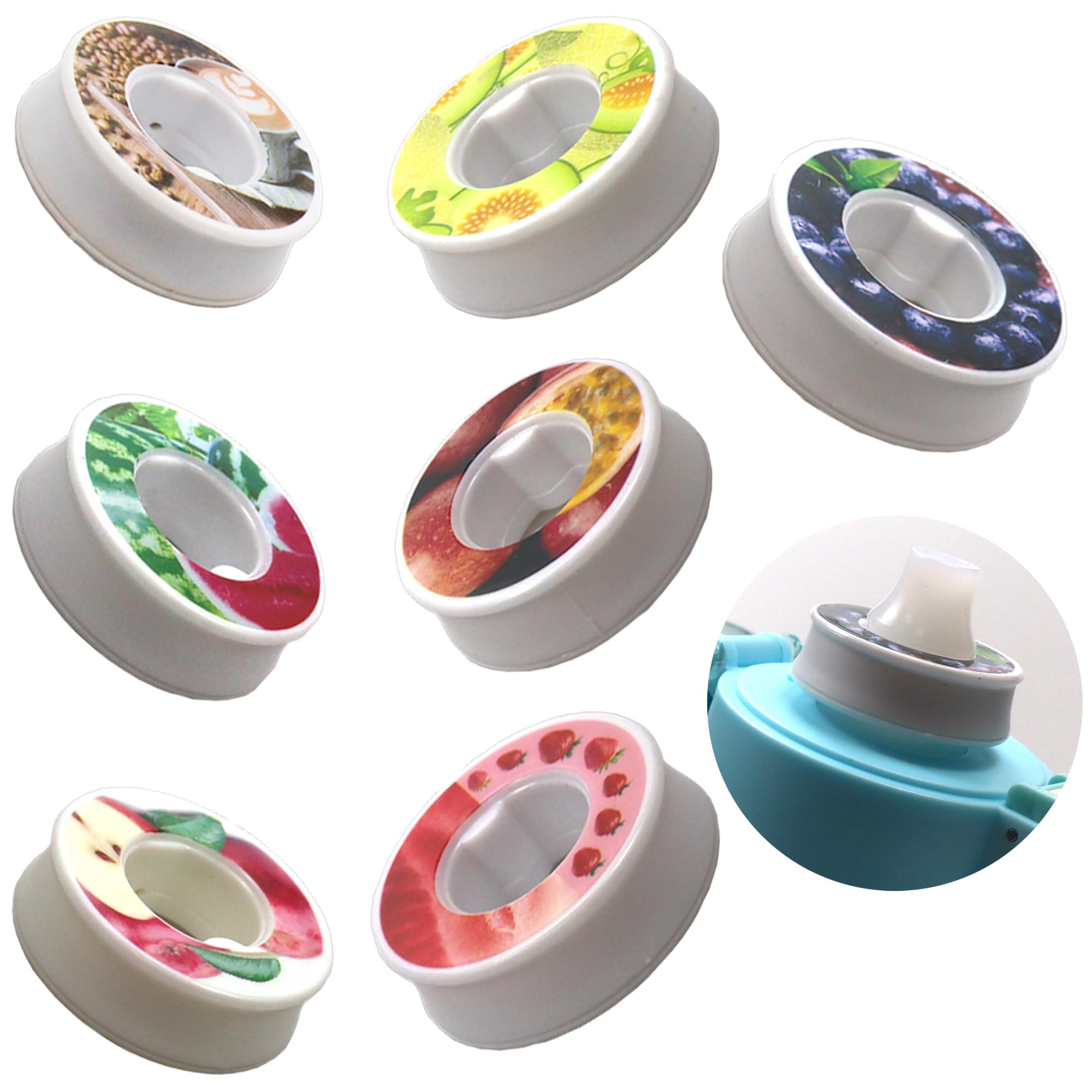 7PCS Flavour Pods for Sports Air Water bottle BPA Free 0% Sugar Scented Pods - 7pcs pods-2
