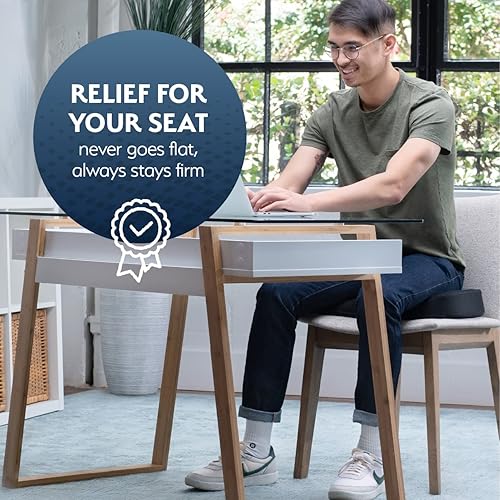 Miniatura 2 de Sky Mat - Cojín para silla de oficina, 17.9 x 14 x 2.75 pulgadas, almohada de asiento para molestias de espalda con almohadilla de espuma de gel