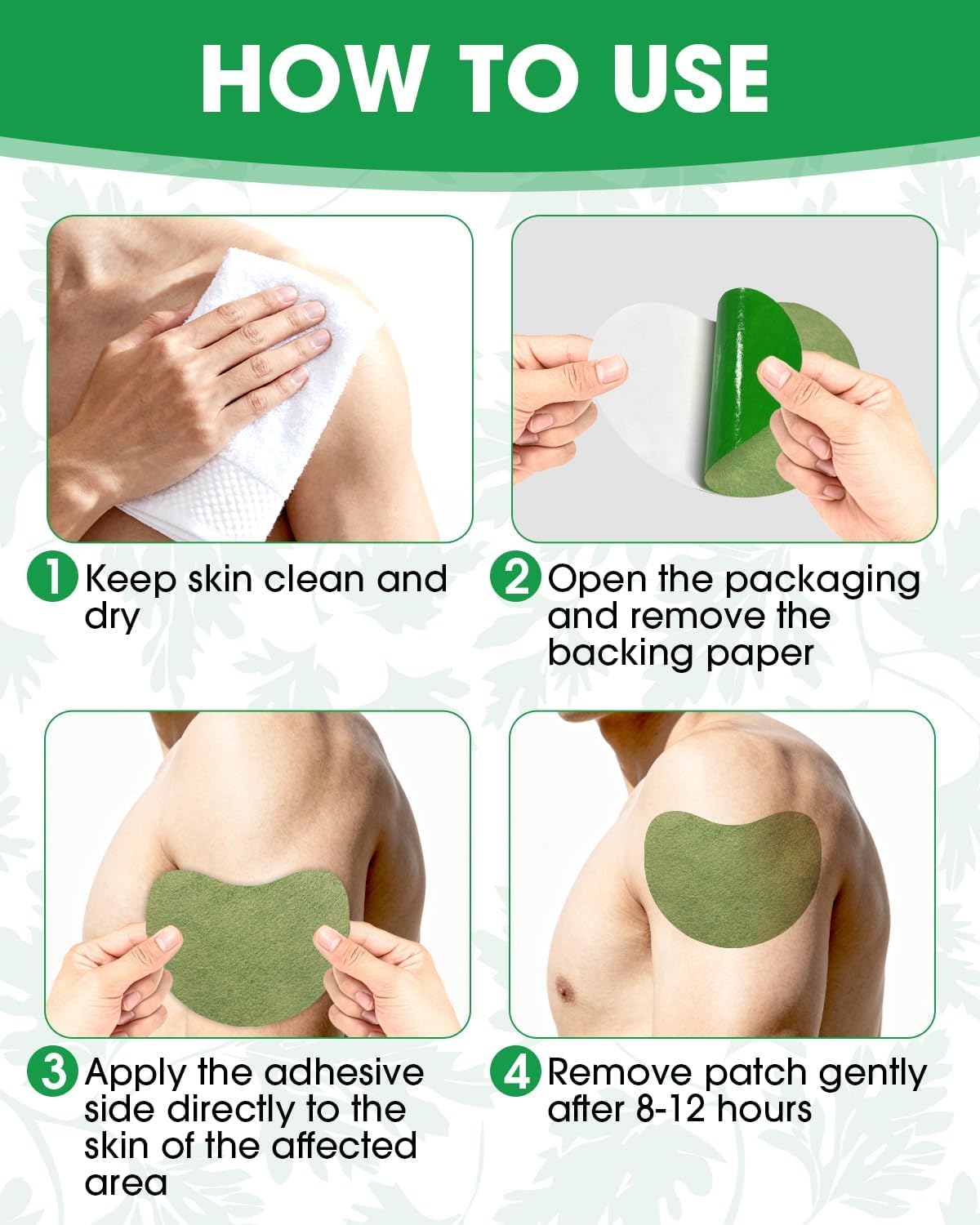 KESI ORNAMENTS 10pcs Herbal Shoulder Pain Relief Patches |Herbal Ginger Patch for Muscle Pain, Joint Pain & Stiffness | Pain Relief Products for Neck & Arm | Natural Heat Therapy Pain Relief Patch — Amazon image 4