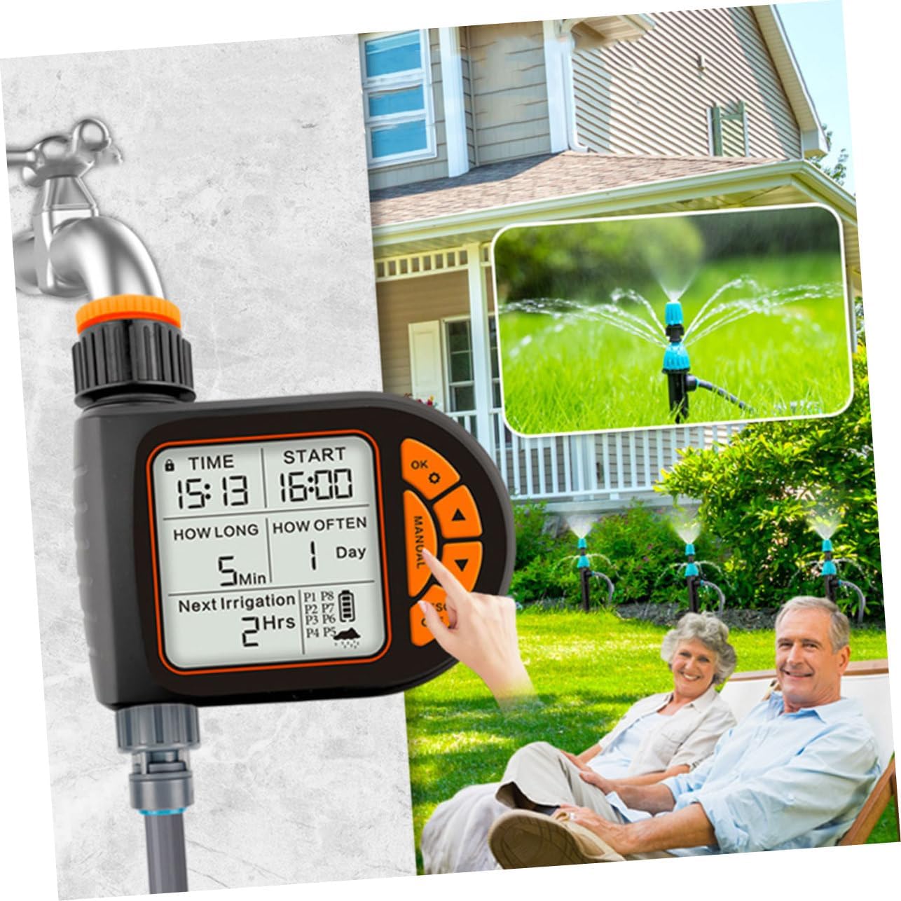 Hemoton Automatic Watering Timer for Garden and Lawn Digital Hose Timer Accurate Control Durable Design and Water Conservation Features