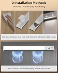 EZVALO 10inch Under Cabinet Lighting, 2500mAh Rechargeable Motion Sensor Lights Indoor with 3 Color Temps, 2 Pack Magnetic Closet Light, 80 LED Dimmable Under Counter Lights for Kitchen, Shelf, Stair