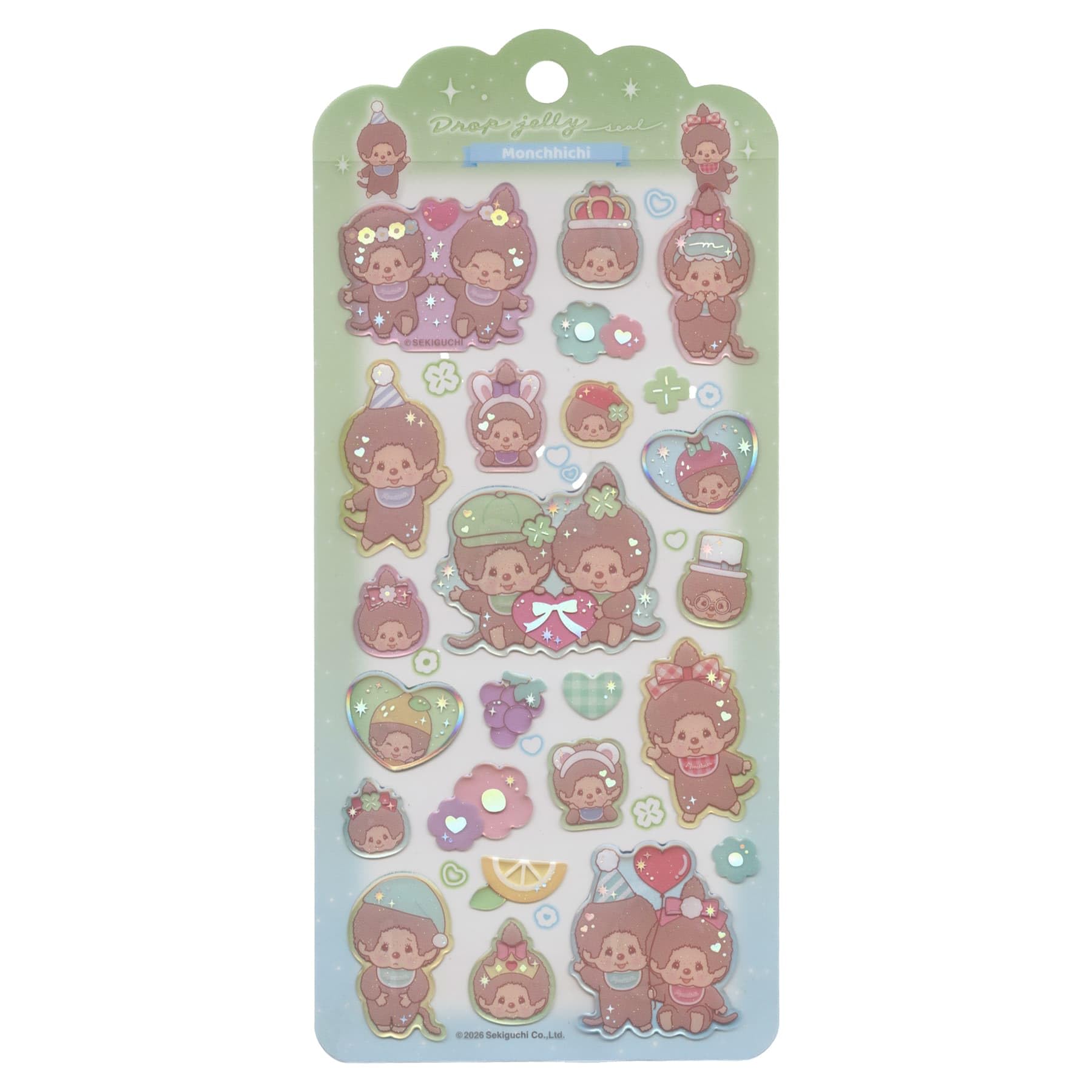桃カゴ作品♡ピンク♡ Amazon | ドロップジェリーシール【モンチッチ/オシャレ】 138850