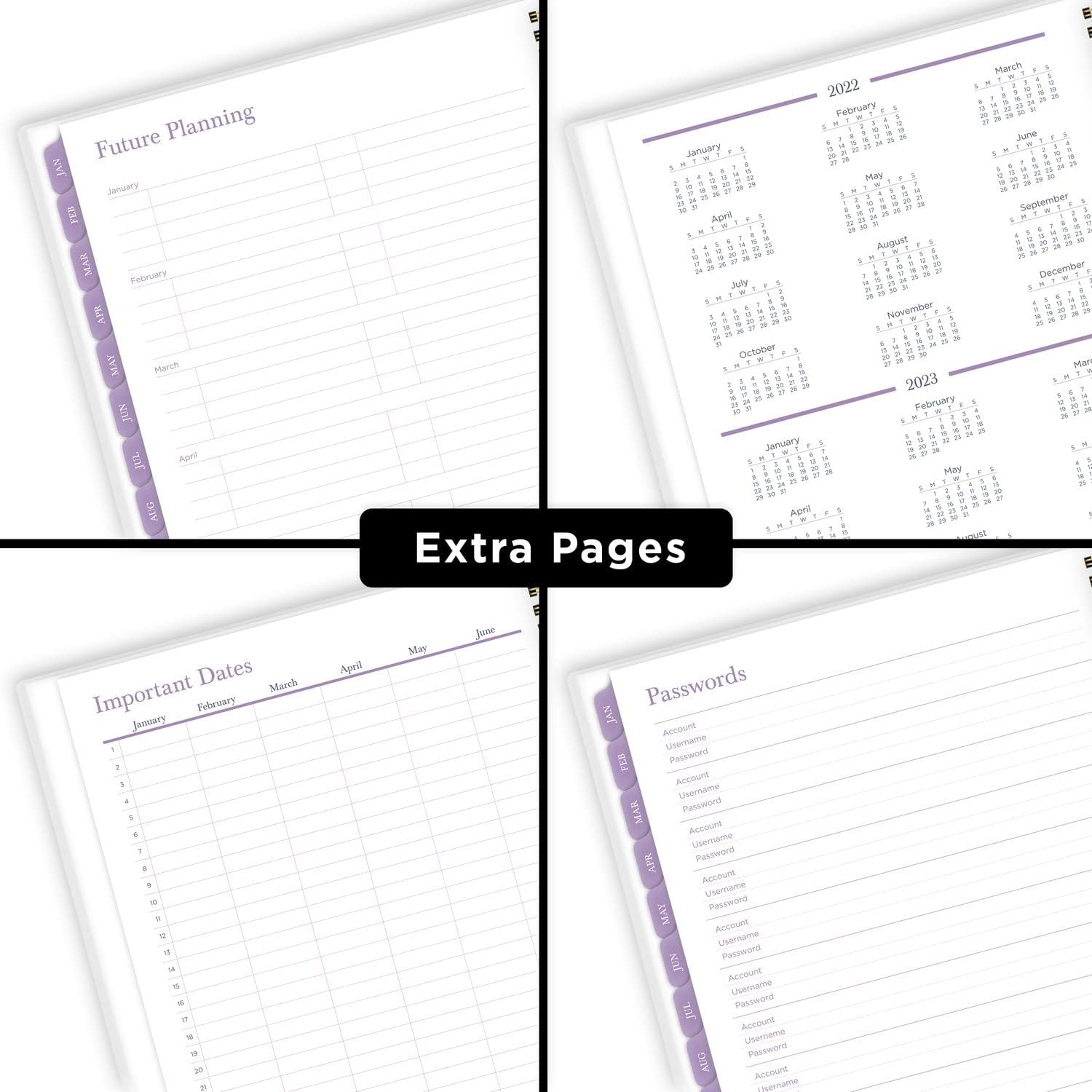 Mead 2023 Weekly & Monthly Planner, 8-1/2" x 11", Large, Customizable, Caprice, Blue Floral (1319A-901)