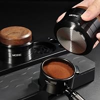 MICXNIC Kávétömörítő 54 mm Rugós Önszintező Espresso Tamper Sage Breville Barista Express Portafilterhez Dió Fekete 4