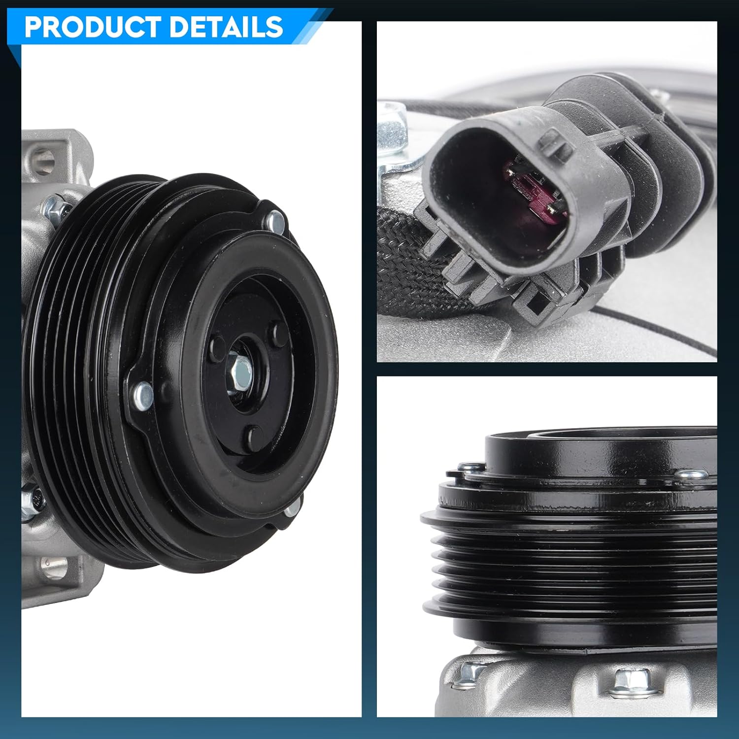 Air Conditioner AC Compressor with Clutch Fit for Chevrolet Cruze 1.4L 2012-2016, fit for Cruze Limited 1.4L 2016 【Note!】Mount Type: 3 Tangent One On Rear Head, for Cruze 2015 only fit Engine VIN B