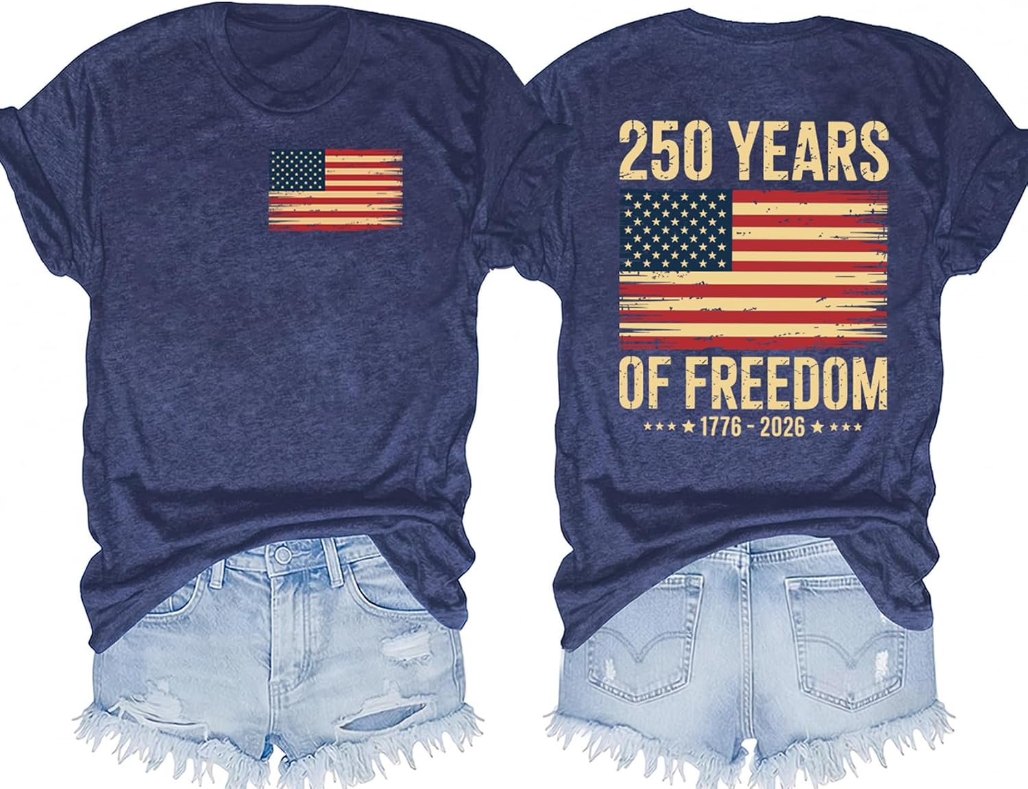 American 250 Shirt for Women: 250th Anniversary USA T-Shirt Outfits 4th of July