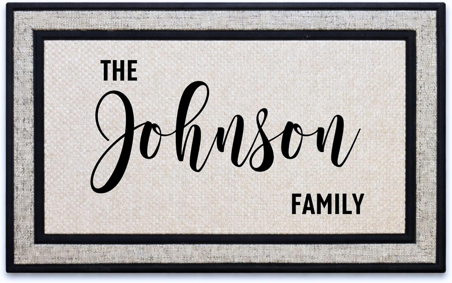Custom Initial Indoor and Outdoor Door Mat 18x30 Inch - Personalized Family Name Monogram Doormat with Non-Slip Rubber Backing and Polyester Top - Made in USA - Housewarming Gift (MNG - Wreath)