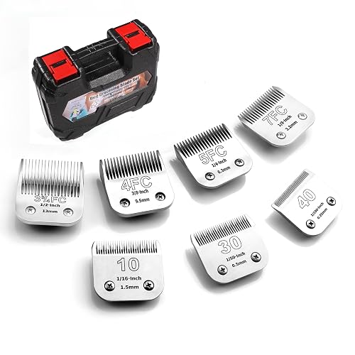 YAZIYIR Cuchillas desmontables para el aseo de perros de acero inoxidable, compatibles con Andis, Oster-A5