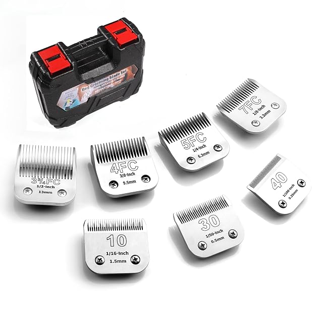 YAZIYIR Cuchillas desmontables para el aseo de perros de acero inoxidable, compatibles con Andis, Oster-A5