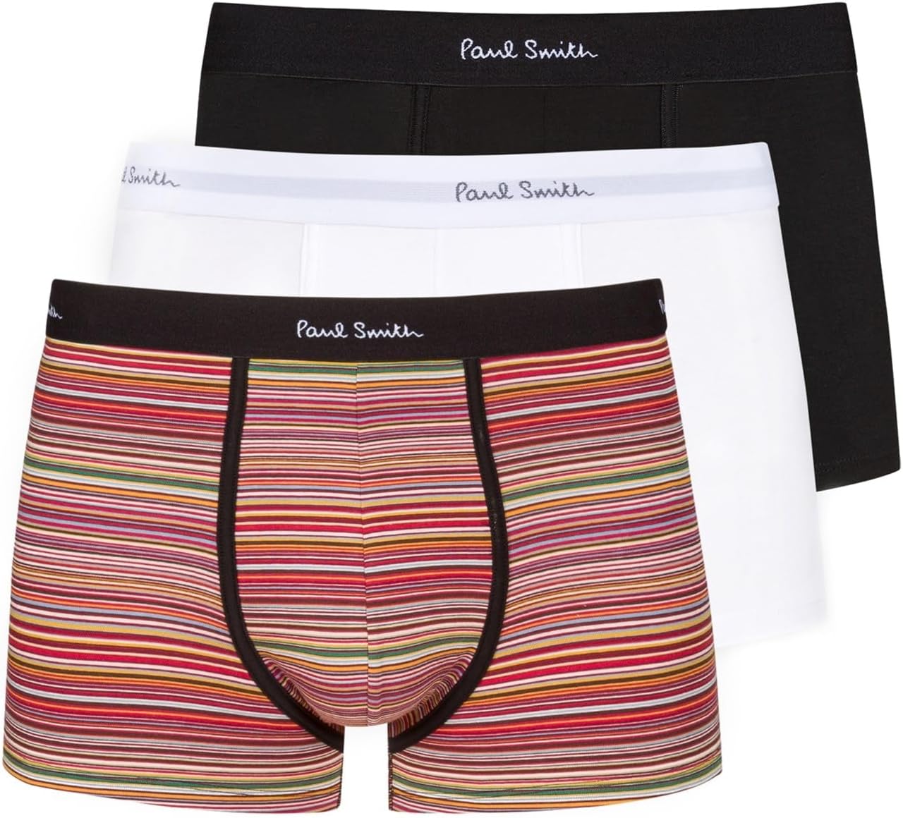 Paul Smith Men's Ps Men's Organic-Cotton 'Signature Stripe' Mix Boxer Briefs Three Pack