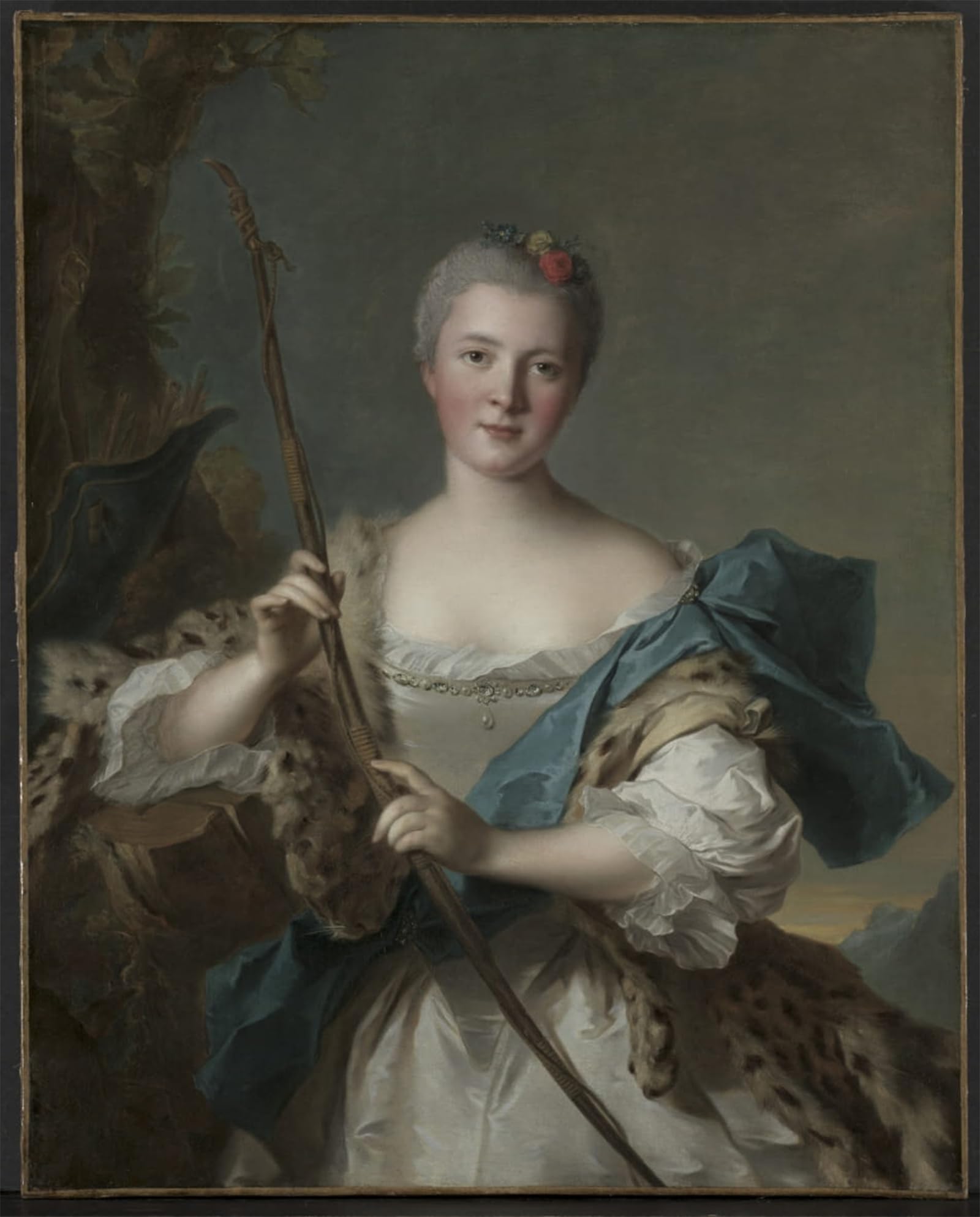 POSTERIIk Vintage Classic Picture Landscape Artwork Portrait of a Woman As by Jean Marc Nattier Portrait Canvas Painting for Office Home Decor 60x90cm