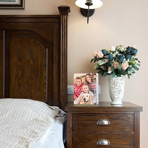 Miniatura 5 de NIUBEE Marco de fotos acrílico de 4 x 6, 3 unidades, marco de fotos 20% más grueso, marcos acrílicos transparentes sin marco de doble cara, marcos