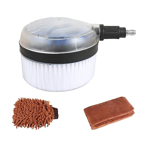 Sooprinse Deluxe High-Pressure Rotary Car Brush Kit