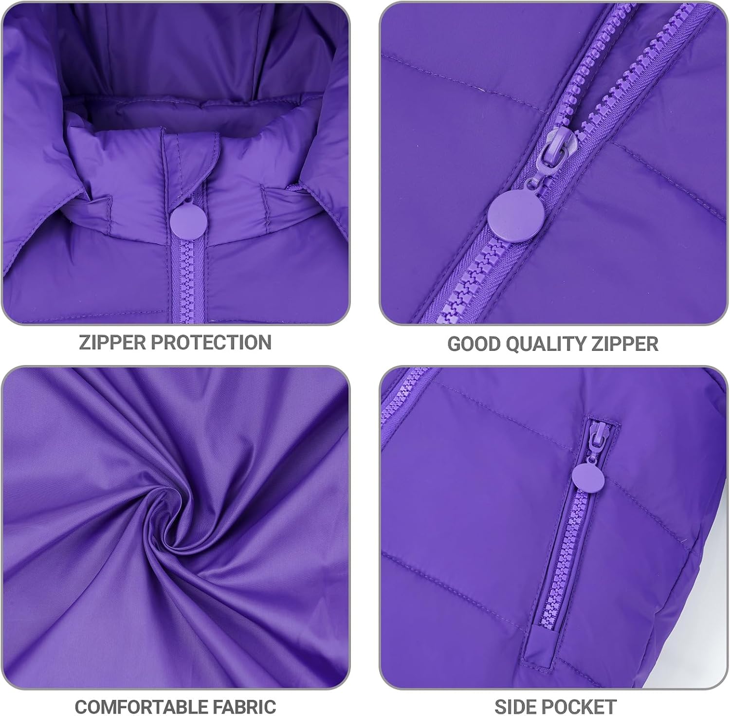 JiAmy Kids 2 Piece Snowsuit Set Girl Winter Hooded Puffer Jacket & Snow Bib Pants Boy Ski Suits(1-12Y)