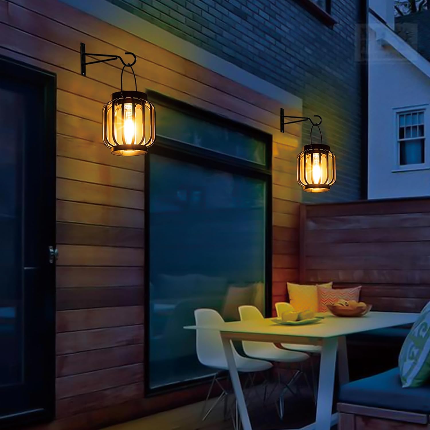 Solar Lanterns Outdoor Waterproof Hanging Lights for Outside, Solar Table Lanterns, Wall Lantern Lights for Porch, Patio, Yard, Garden and Pathway Decor