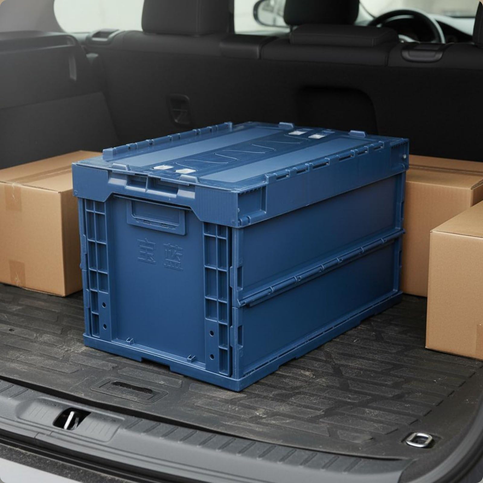 Faltbare Aufbewahrungsbox Klappkiste Lagerbehälter Multifunktionsbehälter Faltbar für Werkstatt Büroorganisation Lieferung Auto, Orange