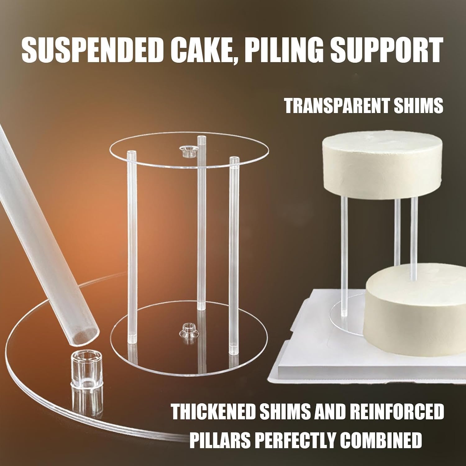 Cake Dowels for Tiered Cakes Support Tray Stand Stacking Kit Tiers Set